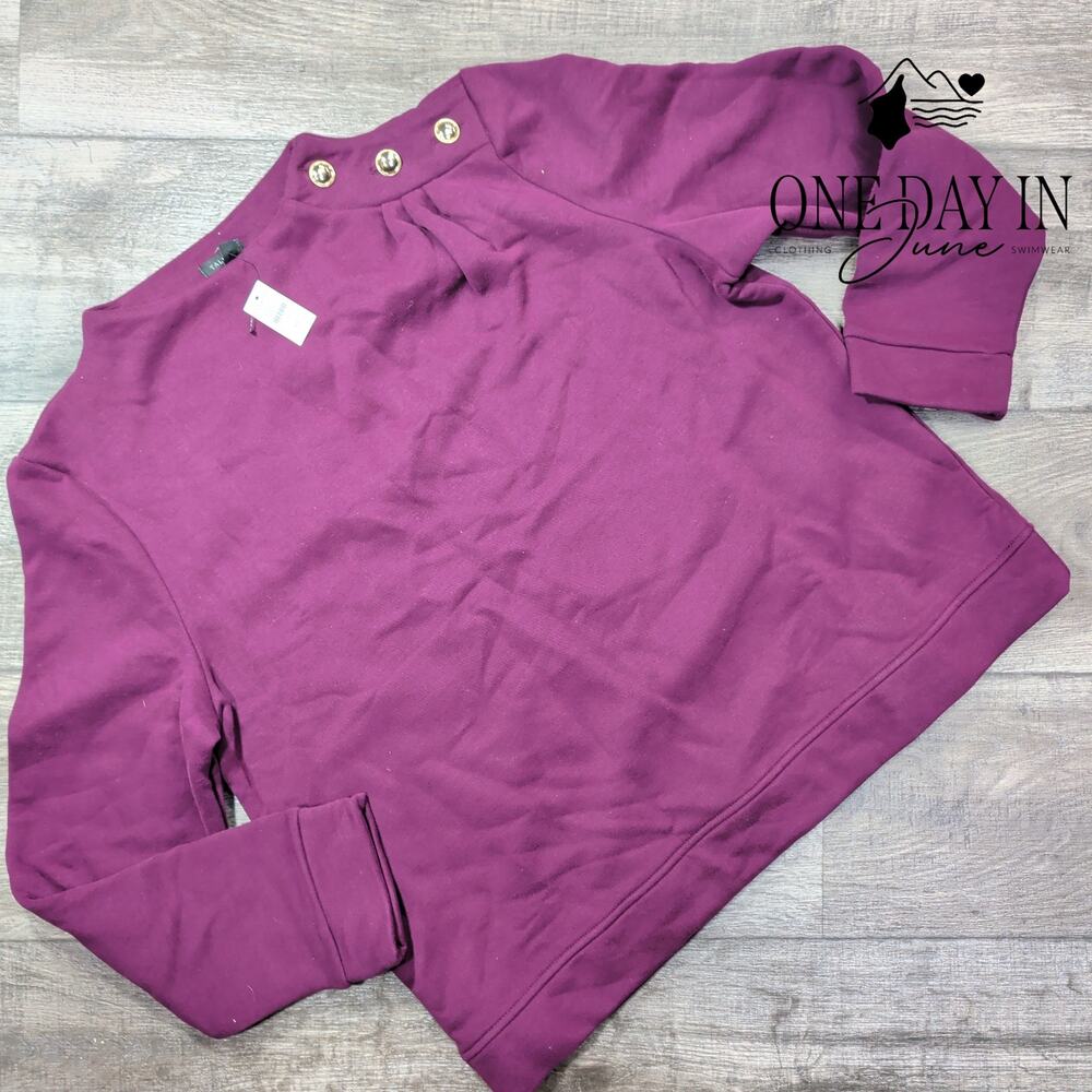 Talbots Long Sleeve Plum Purple Sweatshirt Pullover Size XL